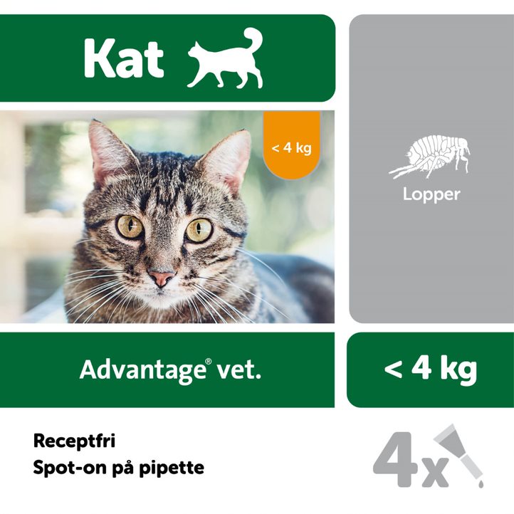 Advantage vet. til katte under 4 kg. 
