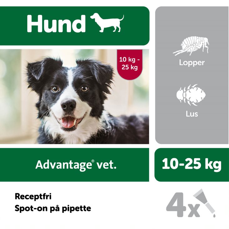 Advantage vet. til hunde mellem 10-25 kg 