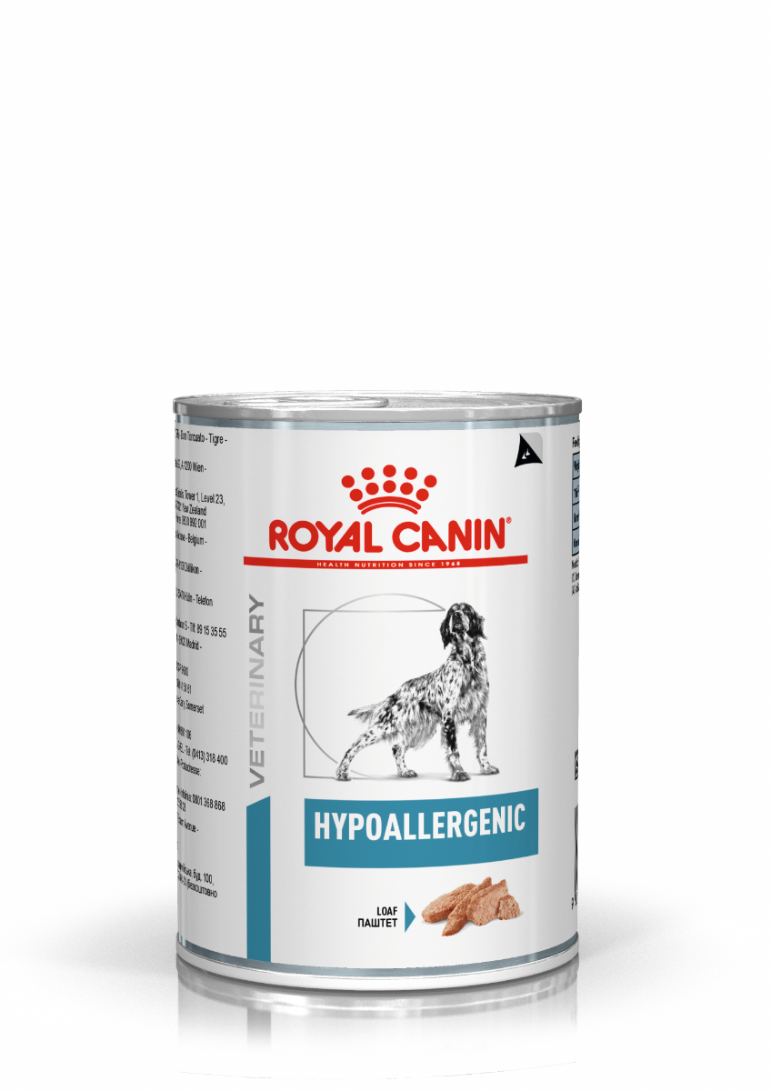 Royal Canin Derma Hypoallergenic Loaf Wet vådfoder er et diætetisk vådfoder til hunde, som mindsker intolerance over for ingredienser og næringsstoffer. Støtter en sund hudbarriere. 