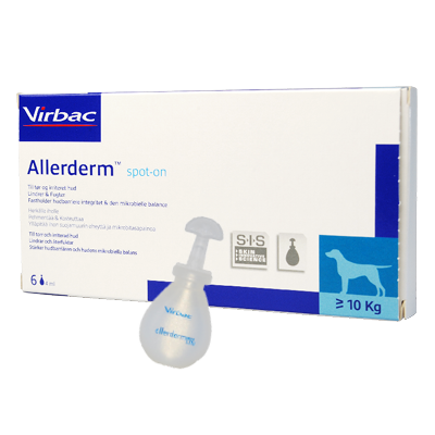 Virbac Allerderm Spot-on 4 ml lotion til pleje af tør hud hos mellemstore og store hunde