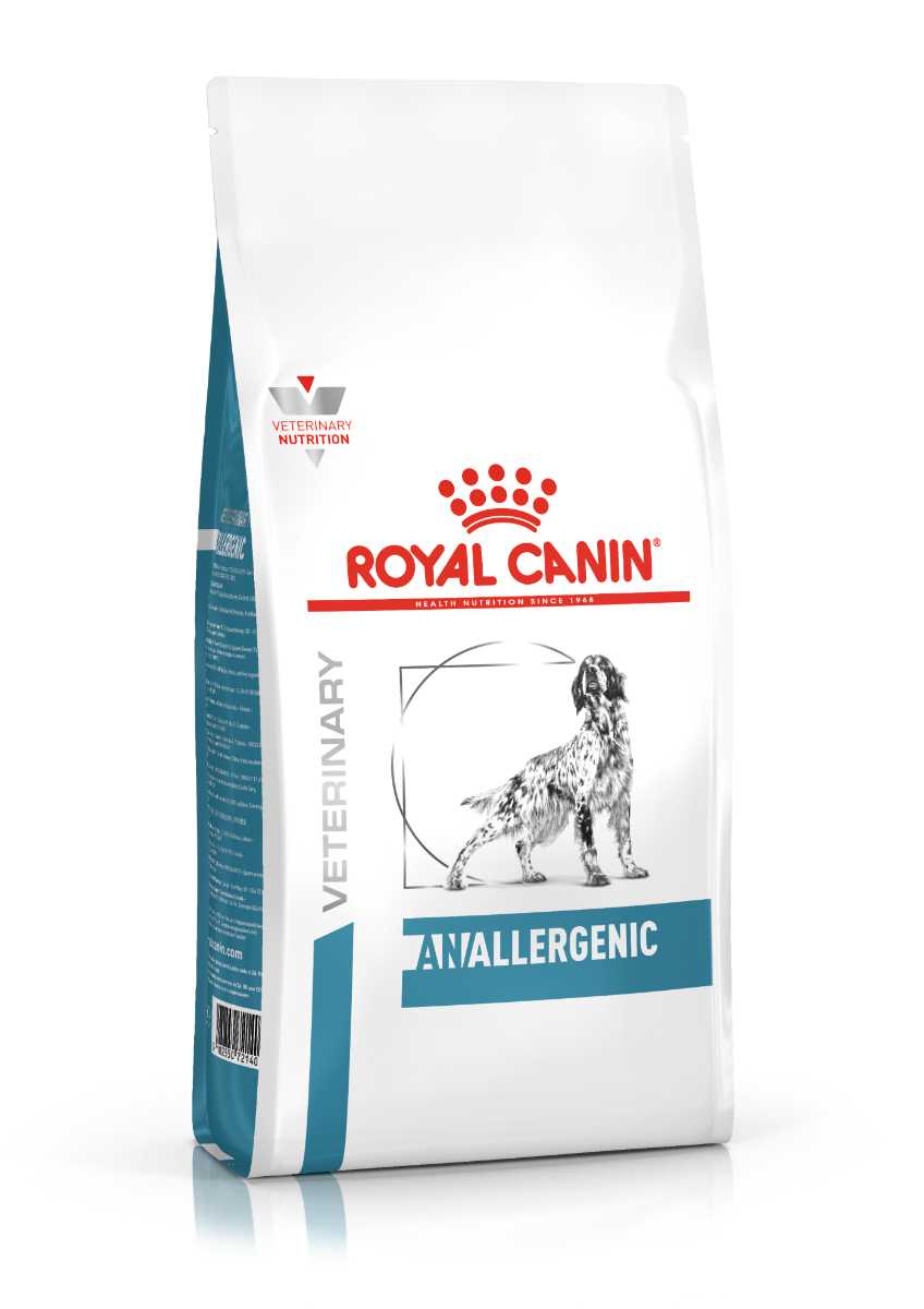 Royal Canin Derma Anallergenic Dry, Dog 8 kg er et diætetisk fuldfoder til hunde, som mindsker intolerance over for ingredienser og næringsstoffer. Kilder til proteinhydrolysater og udvalgte kulhydratkilder.