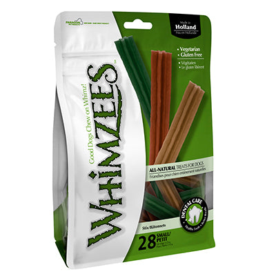 Whimzees tyggeben, stix, S, pose m/28 stk. | Tyggesnack til hund