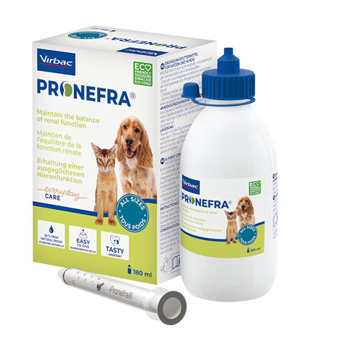 Virbac Pronefra, 180 ml | Støtter nyrefunktion hos hund og kat